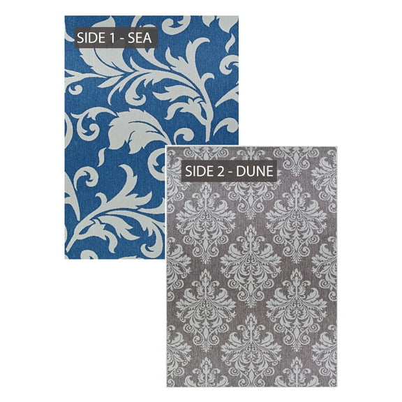 Couristan Outdurable Vineyards Sea & Dune Indoor/Outdoor Runner Rug