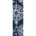 thumbnail image 1 of Couristan Outdoor Escape Mariner Indoor/Outdoor Area Rug, 2'6" x 8'6" Runner, Navy-Ivory, 1 of 6