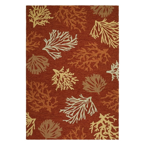 Couristan Outdoor Escape Sea Reef Indoor/Outdoor Area Rug, 3'6" x 5'6", Terracotta