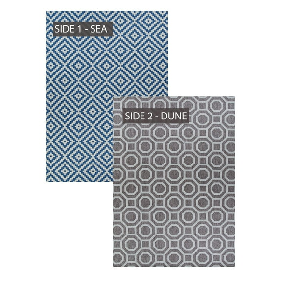 Couristan Outdurable Harbor Point Sea & Dune Indoor/Outdoor Runner Rug