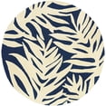 thumbnail image 1 of Couristan Covington Palms Indoor/Outdoor Area Rug, 7'10" Round, Navy, 1 of 3