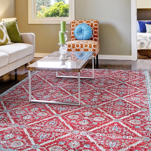 Couristan Pasha Arcadia Garnet Area Rug