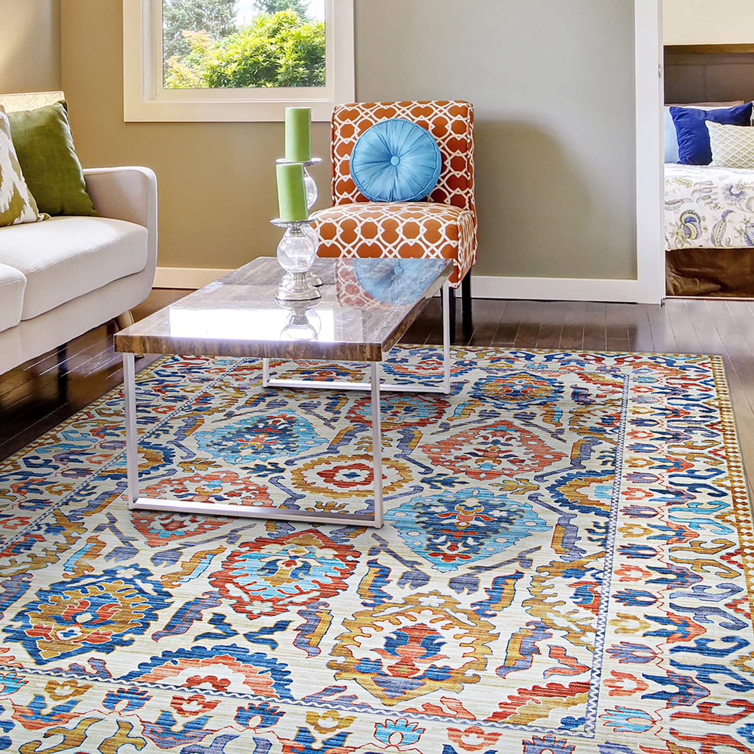 Couristan Pasha Tribal Ivory Area Rug