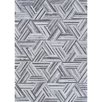 Couristan Prairie Archetype Grey-Black Area Rug, 5'3" x 7'6"
