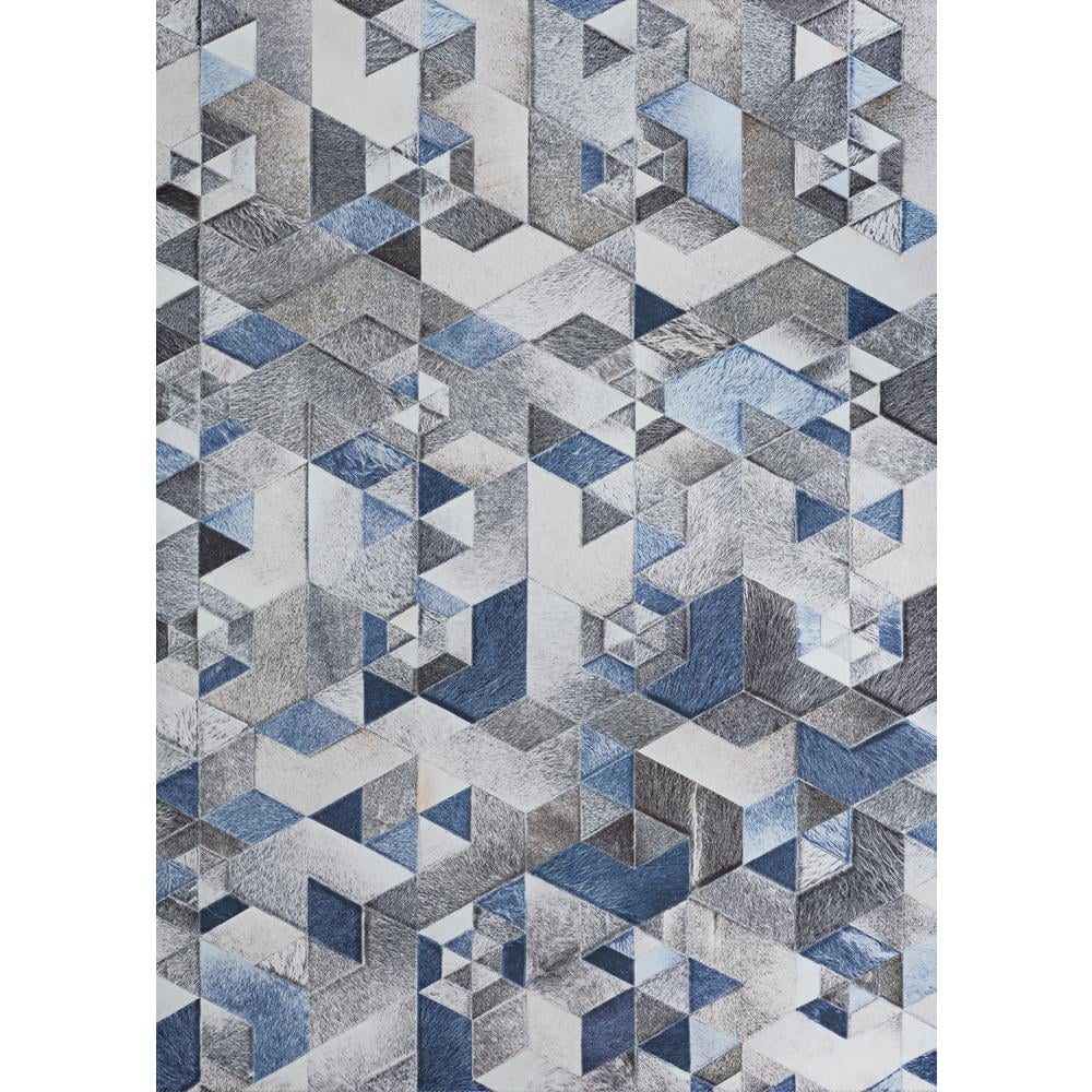 Couristan Prairie Falsterbo Denim Printed Faux Cowhide Area Rug&nbsp;