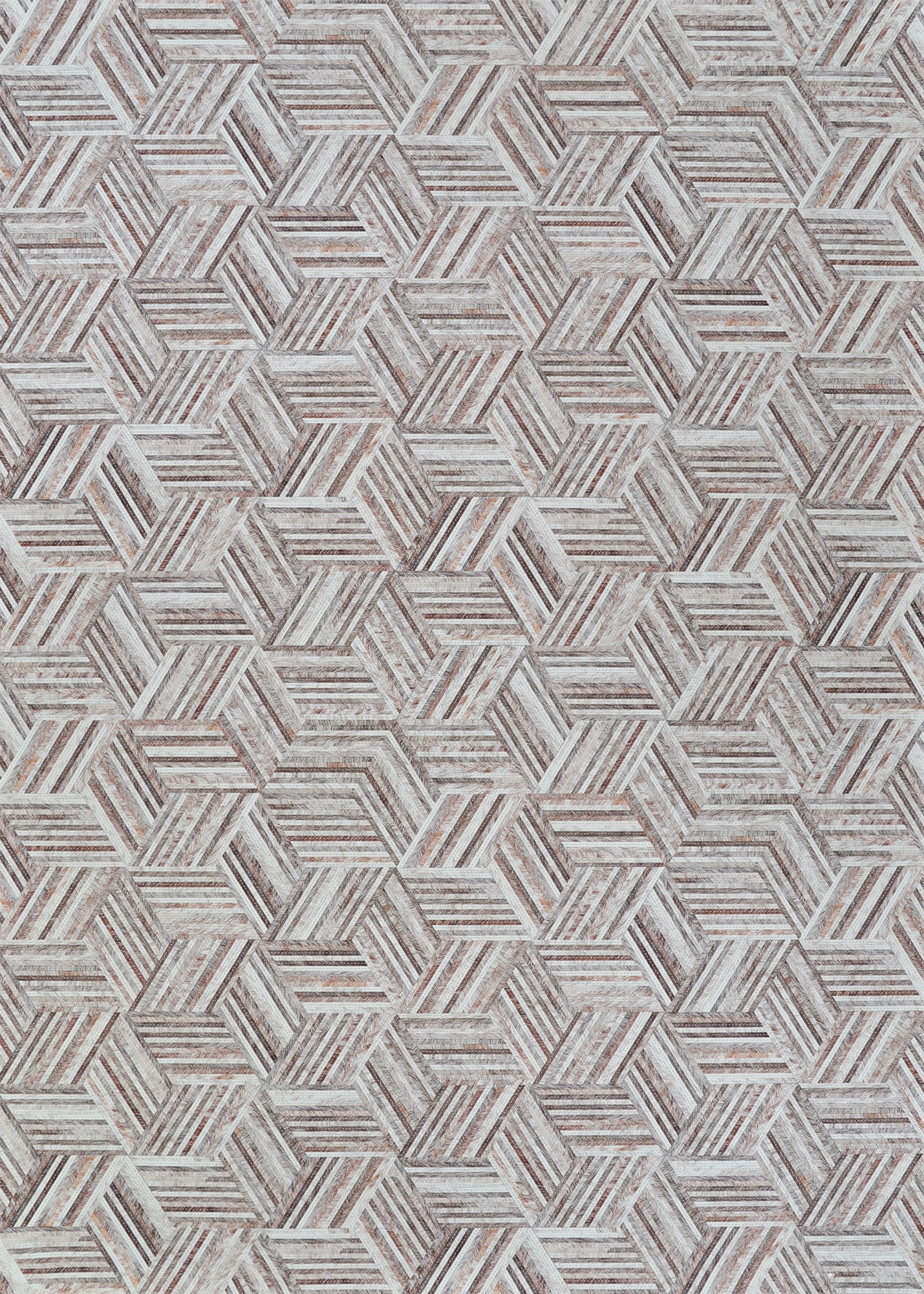 Couristan Prairie Geo Mosaic Grey-Blush Area Rug, 5'3" x 7'6"