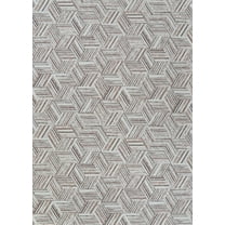 Couristan Prairie Geo Mosaic Grey-Blush Area Rug, 5'3" x 7'6"