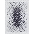 thumbnail image 1 of Couristan Prairie Hygee Blocks Coal-Ice Caps Printed Faux Cowhide Area Rug&nbsp;, 1 of 4