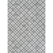 Couristan Prairie Retro Lattice Grey-Ivory Area Rug, 5'3" x 7'6"