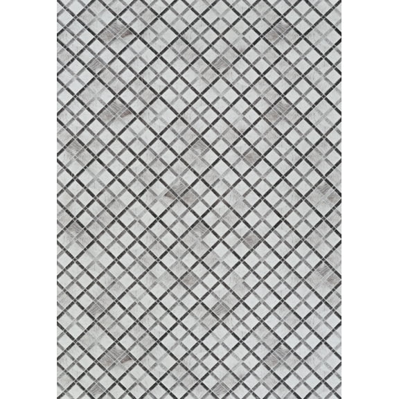 Couristan Prairie Retro Lattice Grey-Ivory Area Rug, 5'3" x 7'6"