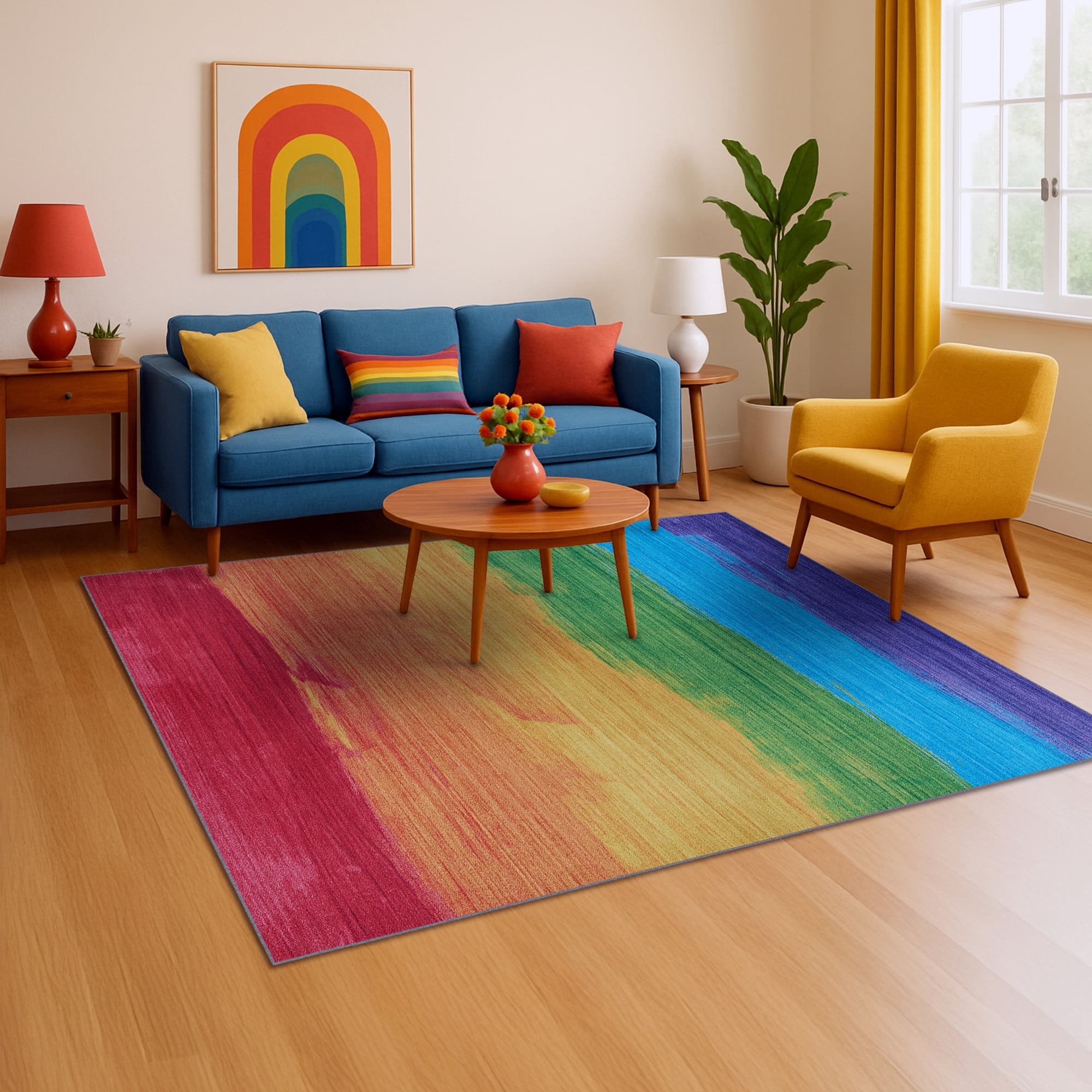 Couristan Rainbow Passion Multicolor Runner Rug
