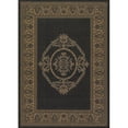thumbnail image 1 of Couristan 8.5' x 13' Medallion Rectangular Area Throw Rug - Black and Brown, 1 of 11