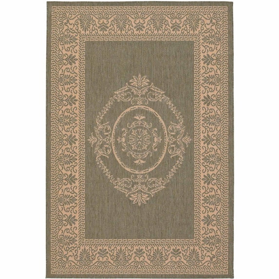 Couristan Recife Antique Medallion Rug, Green/Natural