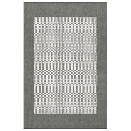 Couristan Recife Checkered Field 7'6" X 10'9" Silver-White Outdoor Rug