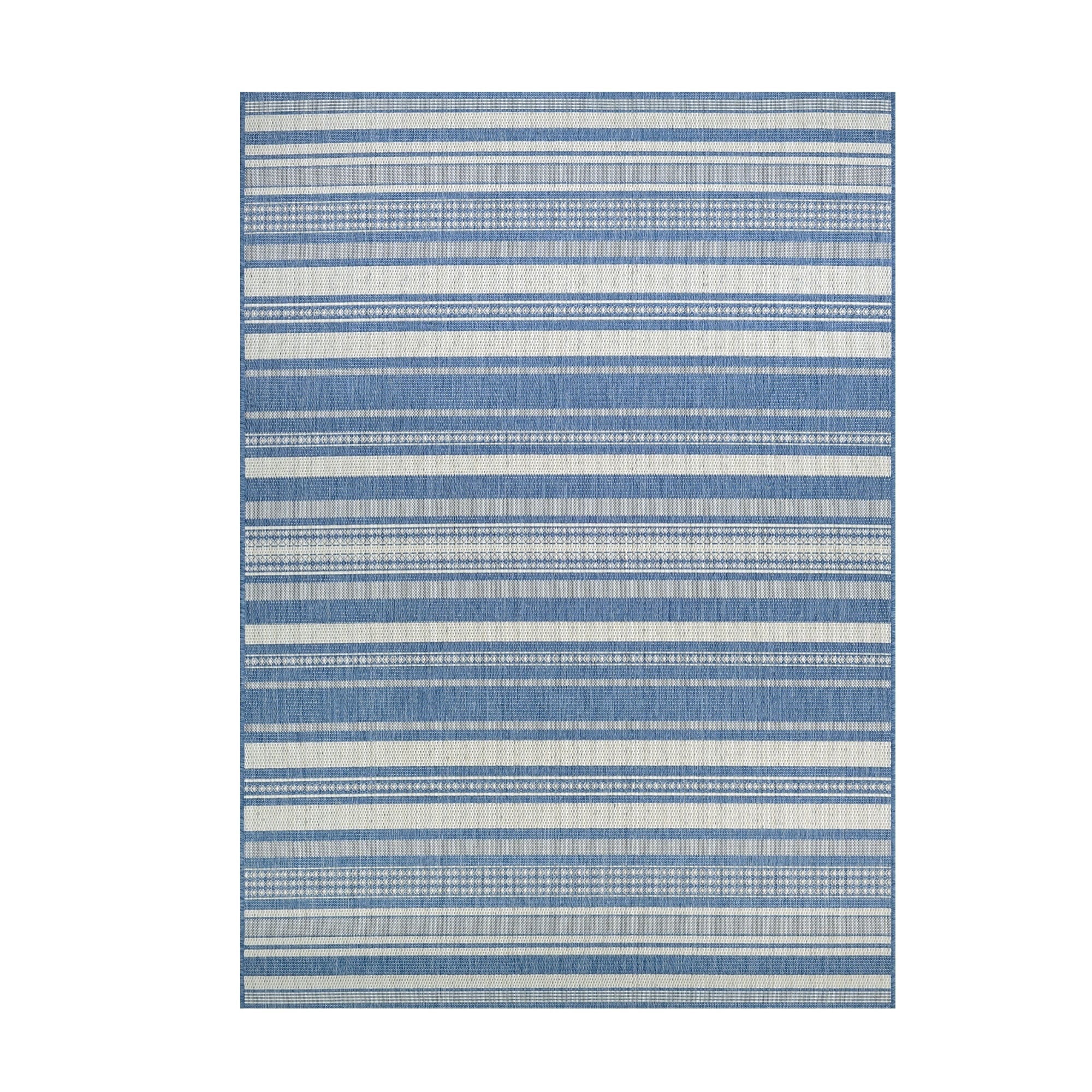 Couristan 8.5 ' x 13' Blue Striped Rectangular Area Throw Rug