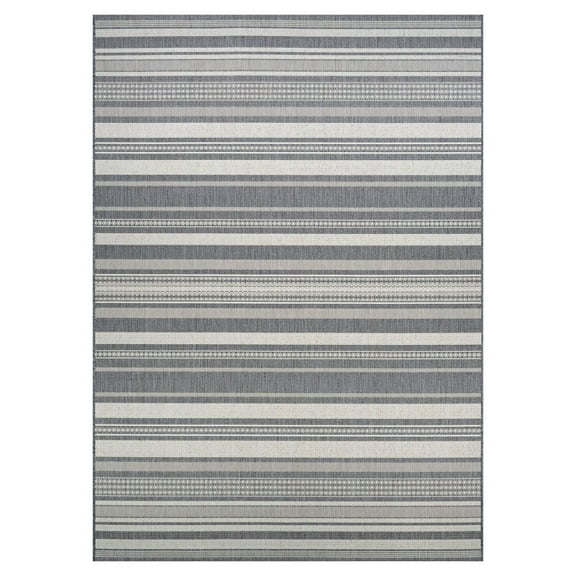 Couristan Recife Gazebo Stripe Area Rug, 2'3" x 7'10" Runner, Champagne-Grey