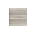 thumbnail image 1 of 7.5 ' x 7.50' Brown Striped Square Area Throw Rug, 1 of 6