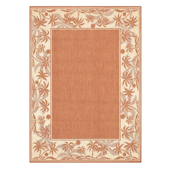 Couristan Recife Island Retreat Area Rug, 5'3" x 7'6", Terracotta-Natural