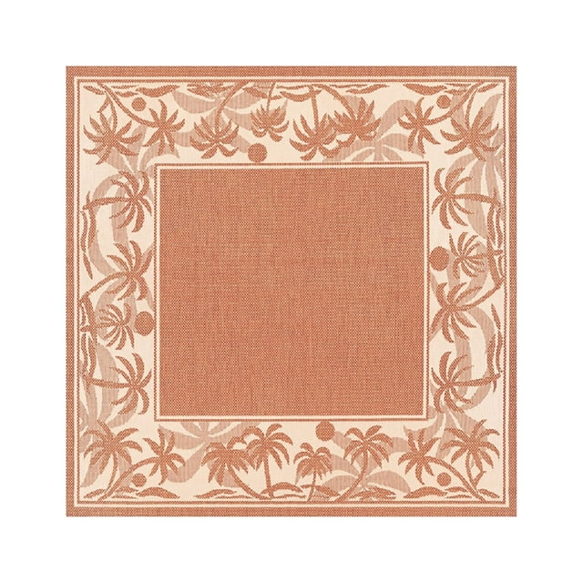 Couristan Recife Island Retreat Area Rug, 7'6" Square, Terracotta-Natural
