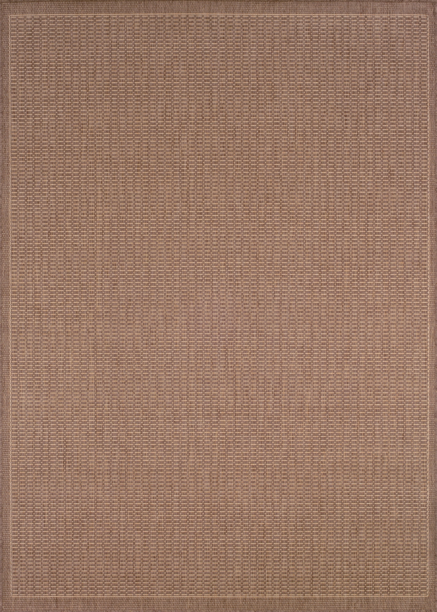 Couristan Recife Saddle Stitch 5'3" X 7'6" Brown- Tan Outdoor Rug