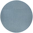 thumbnail image 1 of Couristan Recife Saddle Stitch 7'6" Round Ivory- Blue Outdoor Rug, 1 of 5