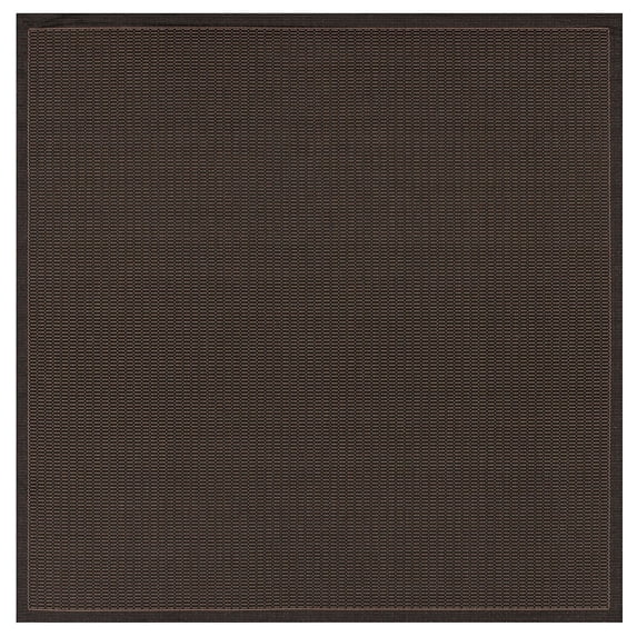 Couristan 7.5' x 7.5' Patterned Saddlestitch Square Area Throw Rug - Brown and Beige