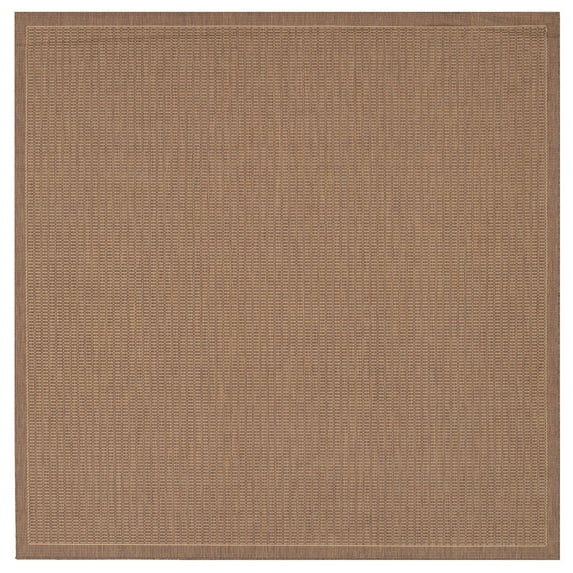 Couristan 7.5' x 7.5' Saddle Stitch Square Area Throw Rug - Cocoa Brown
