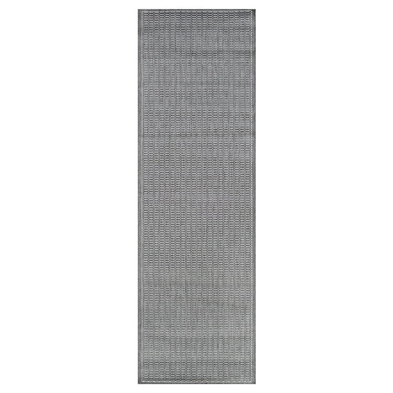 Couristan 2.25' x 7' Saddlestitch Rectangular Area Throw Rug Runner - Gray