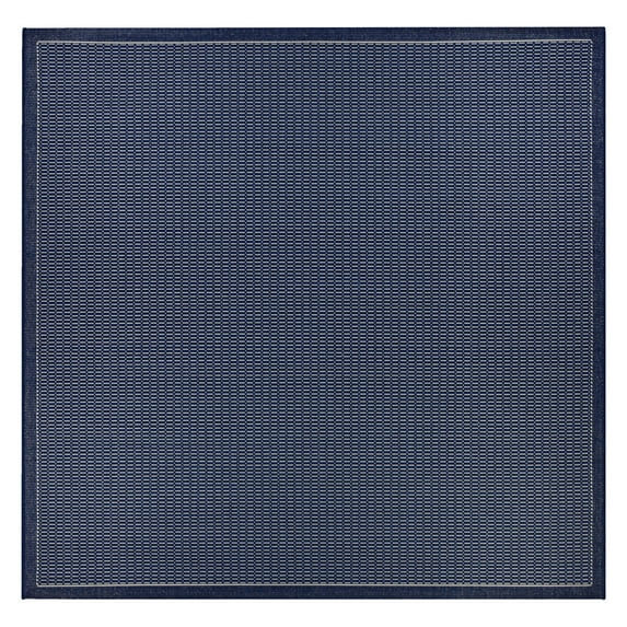 Couristan Recife Saddle Stitch Indoor /Outdoor Area Rug, Ivory- Indigo Blue, 2'3" x 7'10" Runner