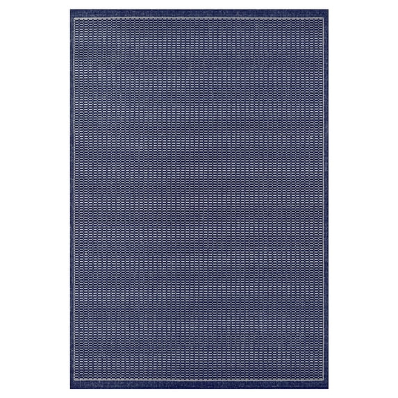 Couristan 2' x 3.75' Saddlestitch Rectangular Area Throw Rug - Indigo Blue