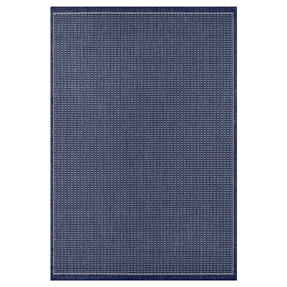 Couristan 8.5' x 13' Indigo Blue Rectangular Saddlestitch Rug
