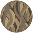 thumbnail image 1 of Couristan 8.50' x 8.50' Brown, Gray And Black Round Abstract Designed Area Throw Rug, 1 of 7