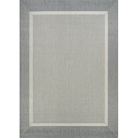 Couristan Recife Stria Texture 5'3" X 7'6" Ivory- Silver Outdoor Rug