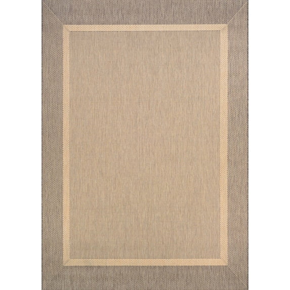 Couristan Recife Stria Texture 5'3" X 7'6" Tan- Brown Outdoor Rug