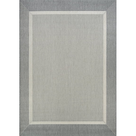 Couristan Recife Stria Texture 6'2" X 9'2" Ivory- Silver Outdoor Rug