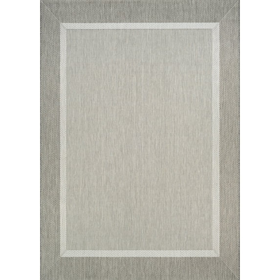 Couristan Recife Stria Texture 6'2" X 9'2" Ivory- Taupe Outdoor Rug