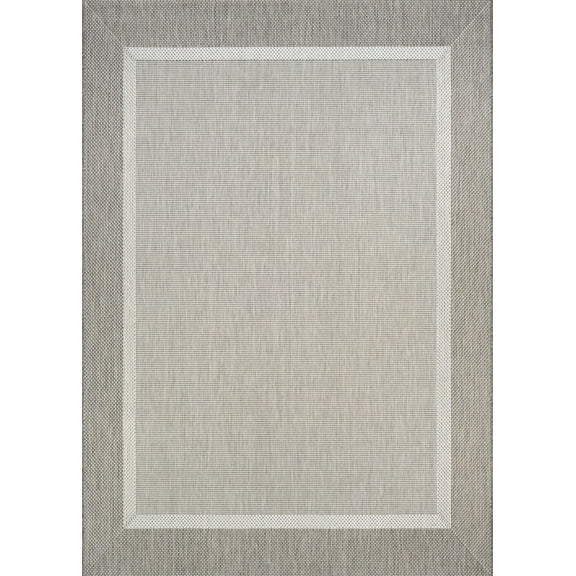 2.25' x 7' Taupe Brown And Gray Rectangular Flatwoven Rug Runner