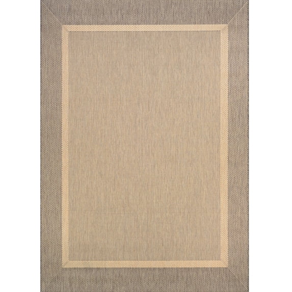 Couristan 3.75' x 5.25' Beige and Brown Rectangular Polypropylene Area Throw Rug