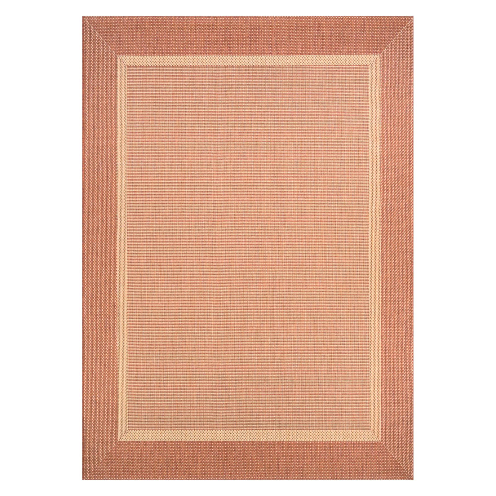 Couristan 2.25' x 7.75' Orange Rectangular Polypropylene Area Throw Rug Runner