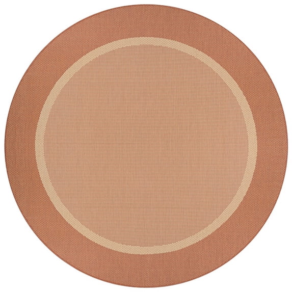 Trow Rug Texture 8.5' Orange Round Polypropylene Area Throw Rug - Walmart.com