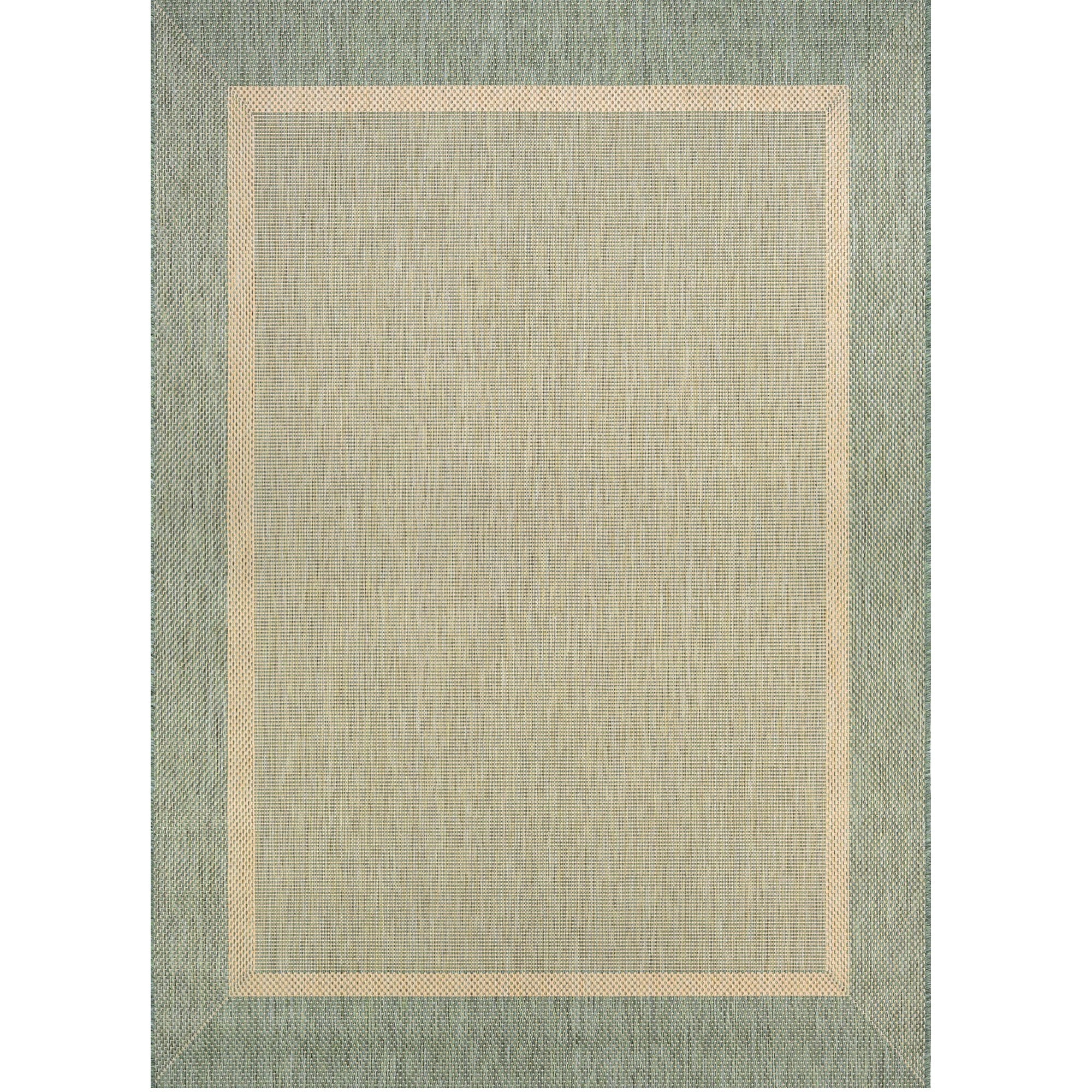 Recife Green Synthetic Flat Woven Rectangular Area Rug