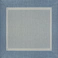 thumbnail image 1 of 7.50' x 7.50' Blue And Gray Square Flatwoven Area Throw Rug, 1 of 8