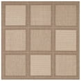 thumbnail image 1 of Couristan 7.5' Khaki Brown and Beige Patterned Square Area Throw Rug, 1 of 3