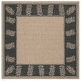 thumbnail image 1 of Couristan Recife Tropics Area Rug, 8'6" Square, Cocoa-Black, 1 of 3