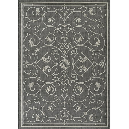 Couristan Recife Veranda 7'6" x 10'9" Champagne-Grey Outdoor Rug