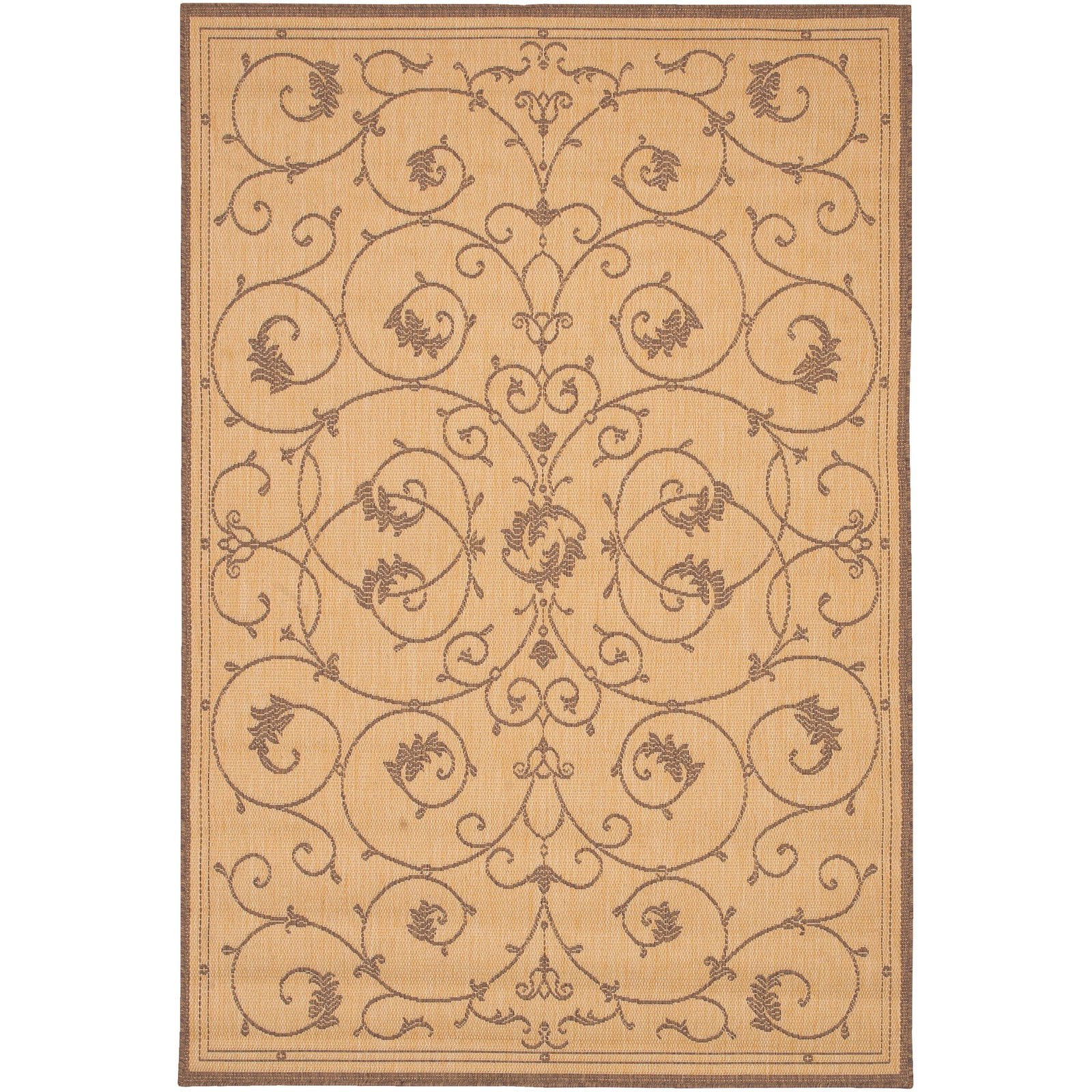 Couristan Recife Veranda Indoor / Outdoor Area Rug, Champagne- Blue, 8 ...