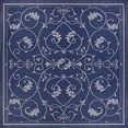 thumbnail image 1 of Couristan 7.5' Indigo and Ivory Square Polypropylene Area Throw Rug, 1 of 6