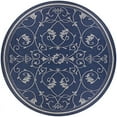 thumbnail image 1 of Couristan 8.5' Indigo and Ivory Round Polypropylene Area Throw Rug, 1 of 6
