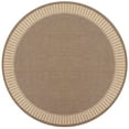 thumbnail image 1 of Couristan Recife Wicker Stitch 7'6" Round Brown- Tan Outdoor Rug, 1 of 5