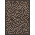 thumbnail image 1 of Couristan Recife Zebra Area Rug, 2'3" x 7'10" Runner, Black-Cocoa, 1 of 3